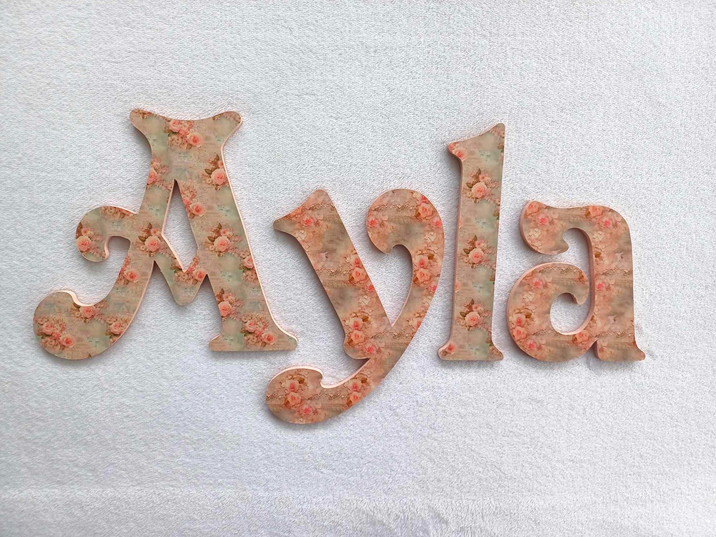 Ayla- letters suitable for a door or wall.