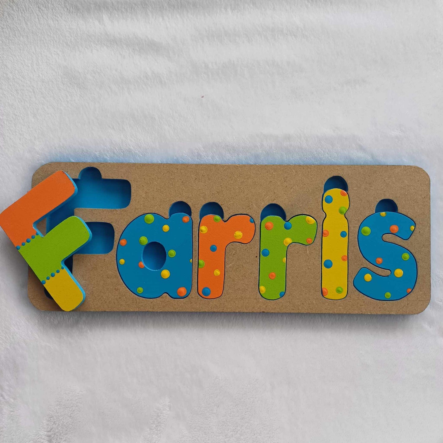 Personalised Name Puzzle - Made to order - August Design.
