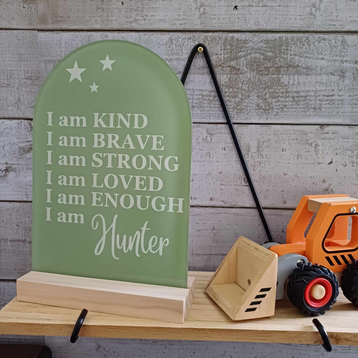 Name Arch Affirmation plaque for Hunter.