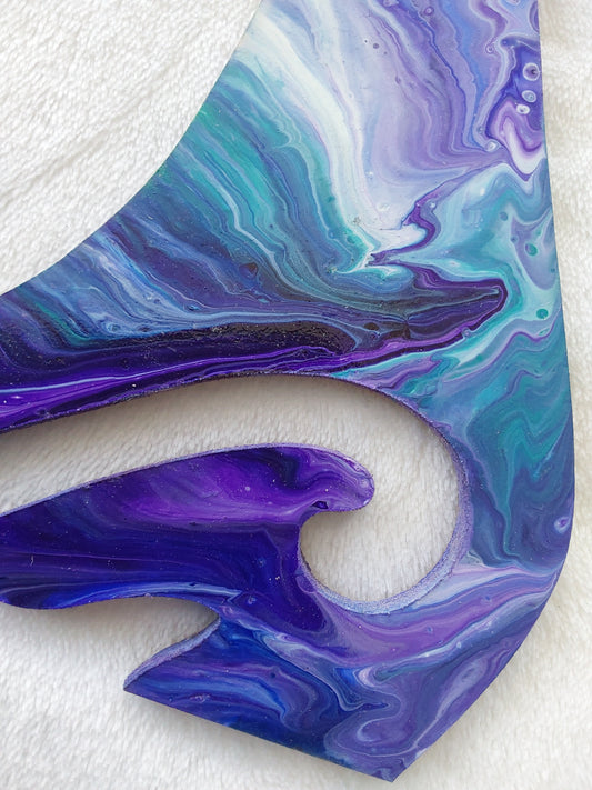 Kiwiana wall art, whale tail.