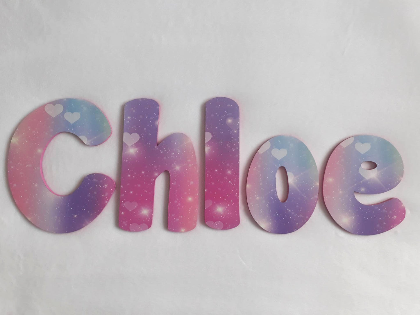 Heart and sparkle letters - Made to order - 10cm high for the uppercase letter with proportionate lowercase letters.
