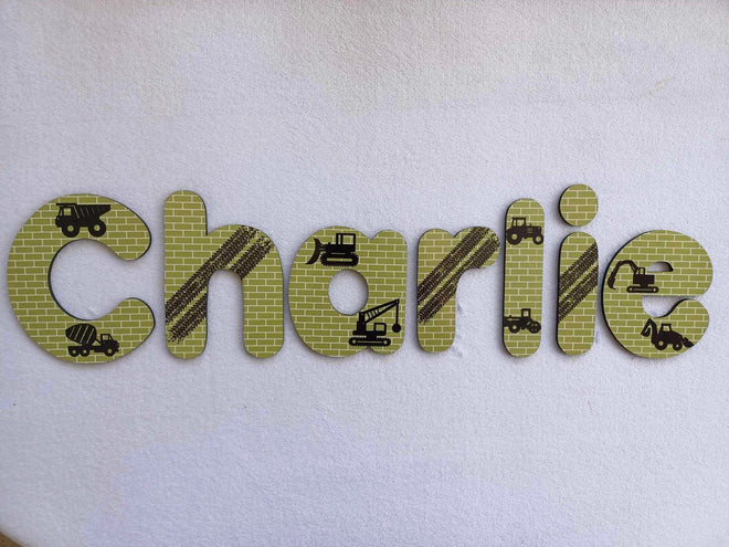Made to order - Construction Names - Available in 3 sizes.