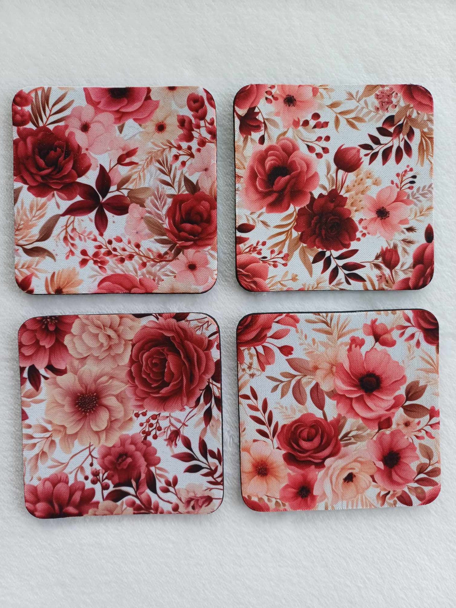 Floral  Rubber Coasters