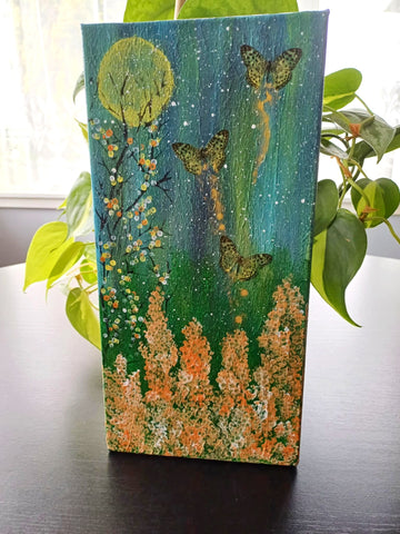Orange Clusters - Acrylic painting.