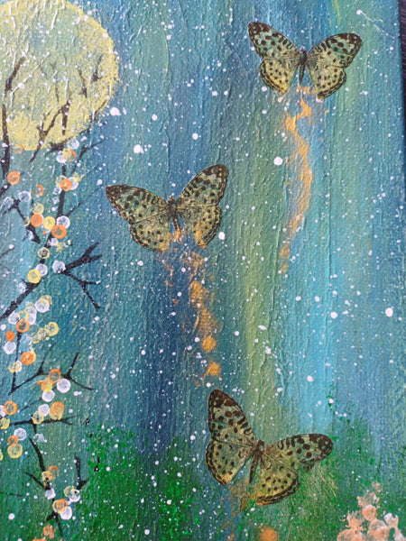 Orange Clusters - Acrylic painting.