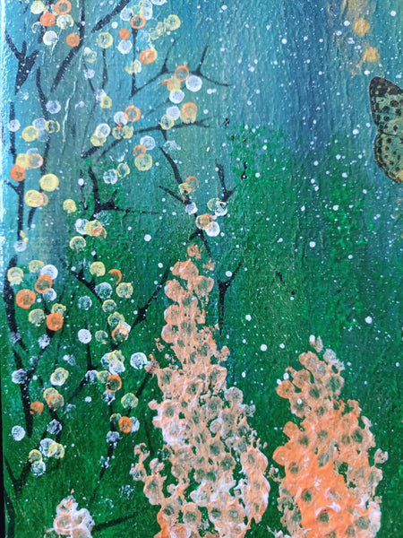 Orange Clusters - Acrylic painting.