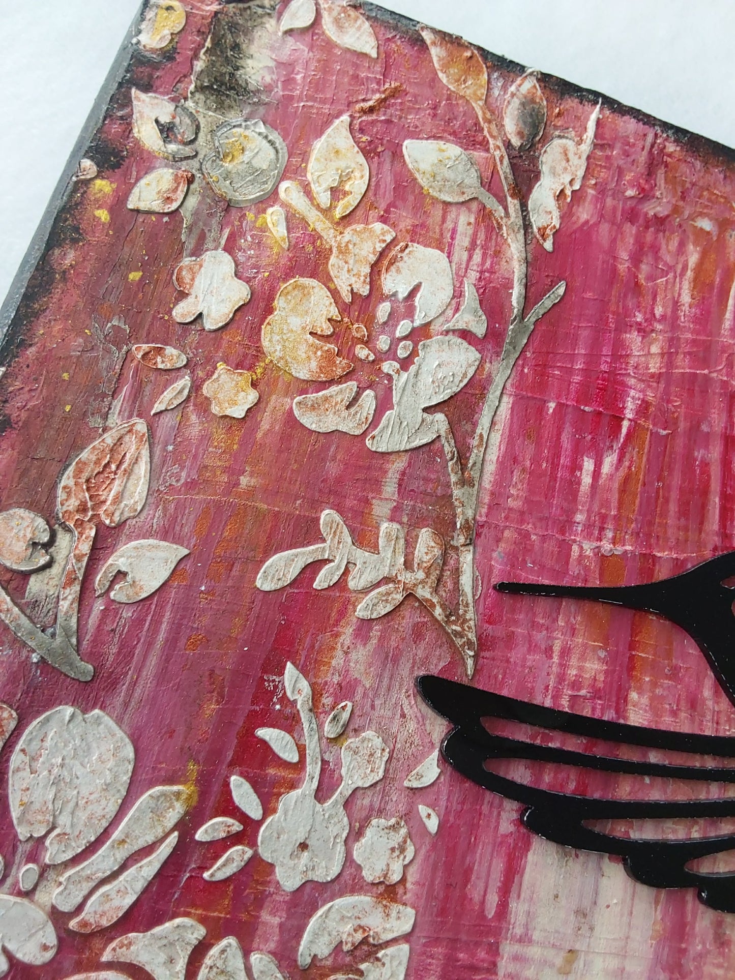 Mixed Media Hummingbird Canvas