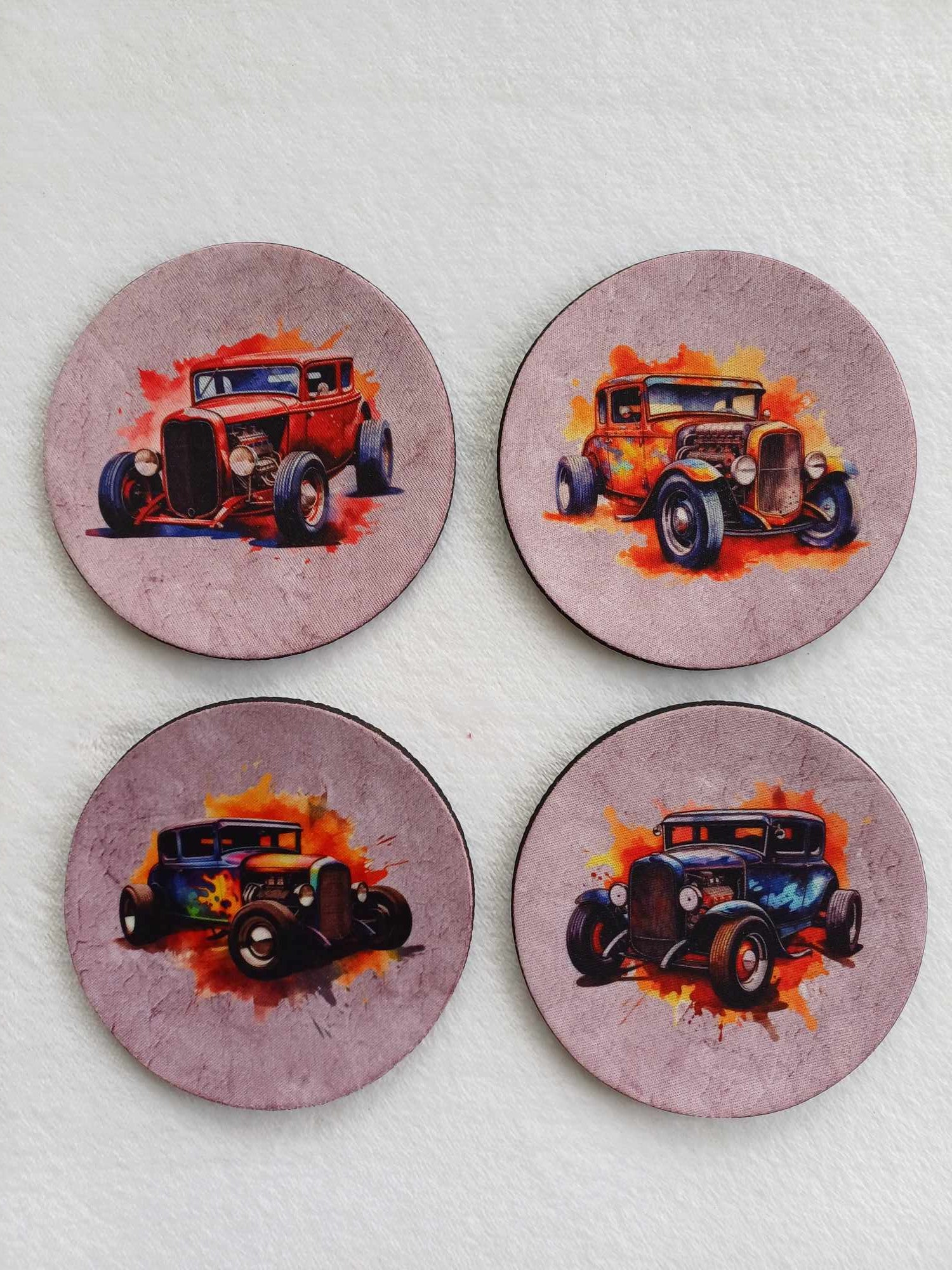 Hotrod Rubber Coasters