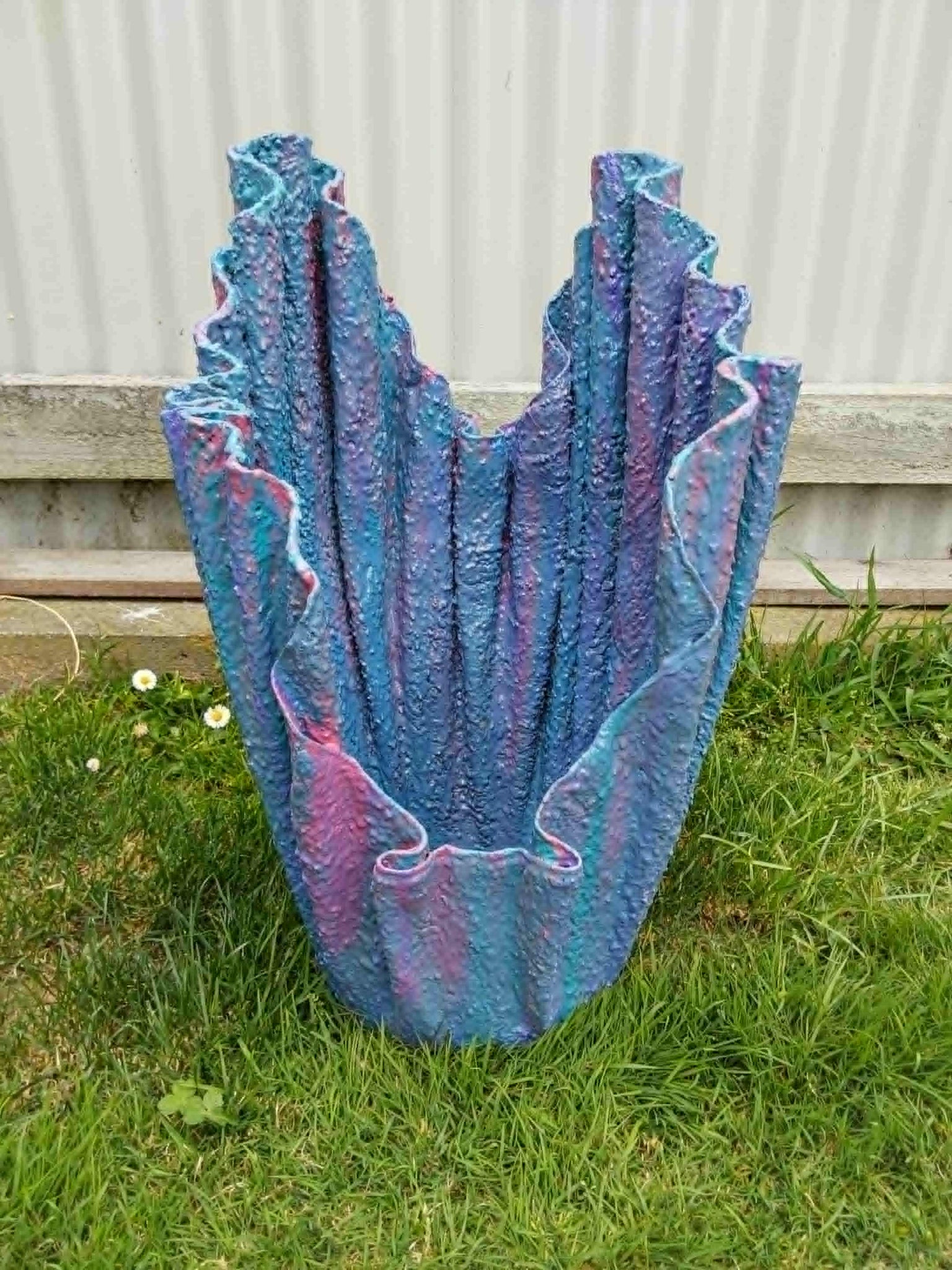 Large cement oudoor planter - Hand made