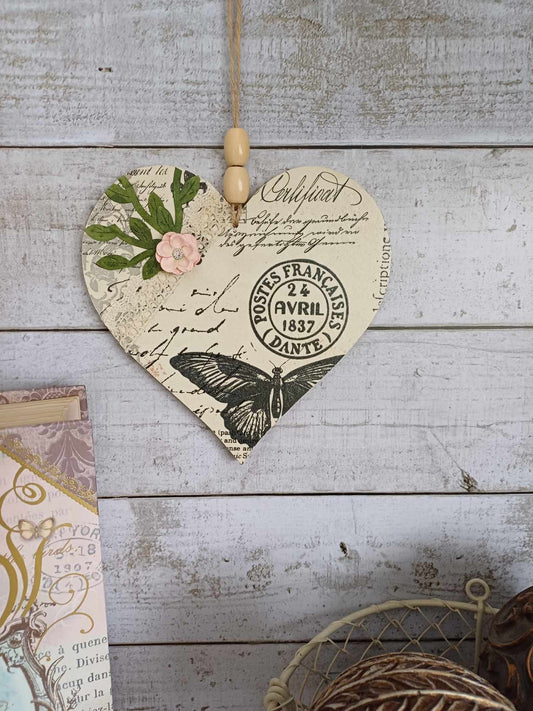Shabby Chic Hanging Heart.