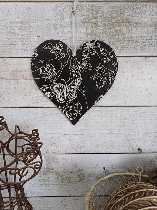 Lace Fabric Hanging Heart.