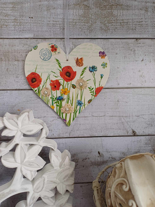 Wild Flowers Hanging Heart.