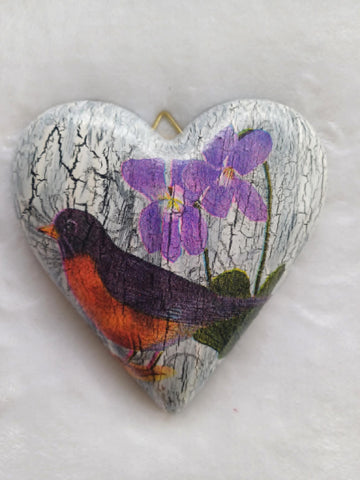 Wall Heart Bird.