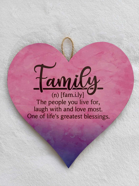 Family Heart 15cm x 15cm.