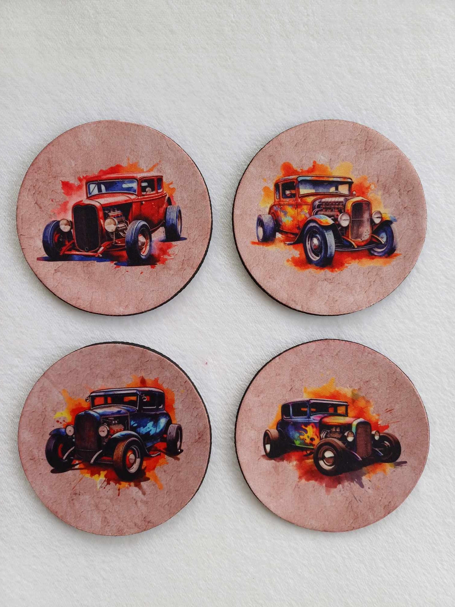 Hotrod Rubber Coasters