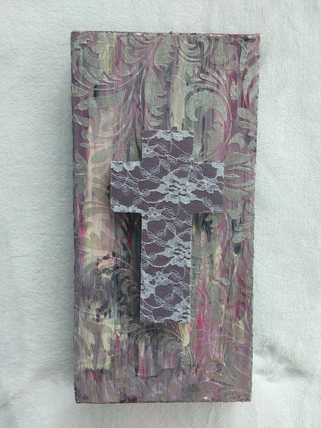 Mixed Media Cross Canvas
