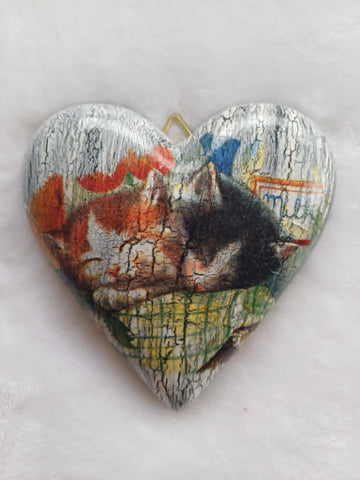 Wall Heart Cats