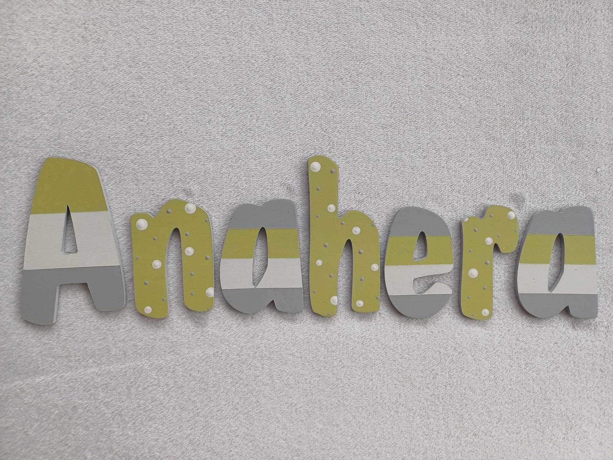 Anahera - small letters suitable for a door.