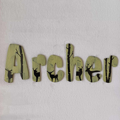 Archer - small letters suitable for a door.