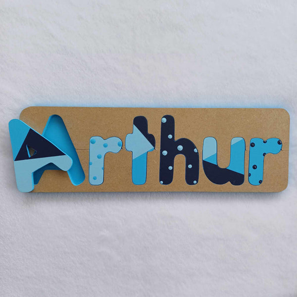 Personalised Name Puzzle - Made to order - Arthur Design.