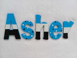 Asher - small letters suitable for a door.