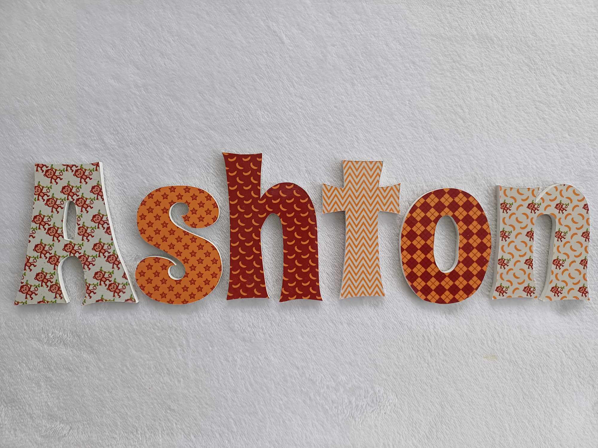 Ashton - small letters suitable for a door. – Maisie & Me. NZ