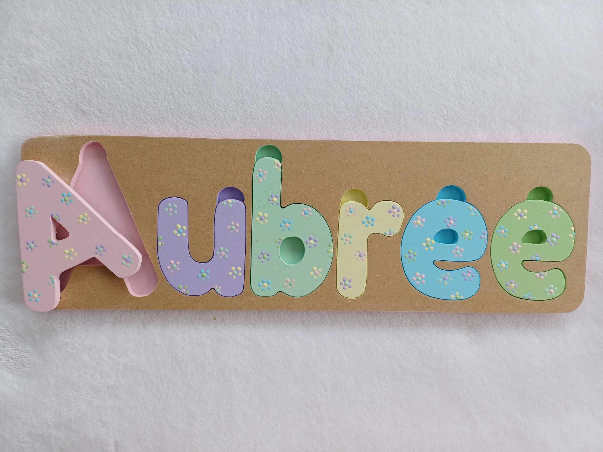 Personalised Name Puzzle - Made to order - Aubree Design.