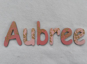 Aubree - small letters suitable for a door.