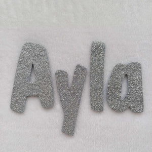 Ayla small letters suitable for a door.