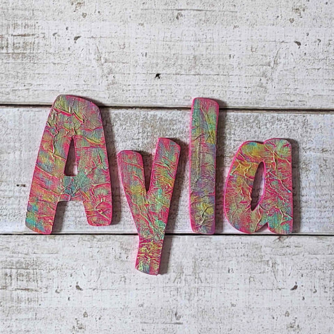 Ayla - small letters suitable for a door.