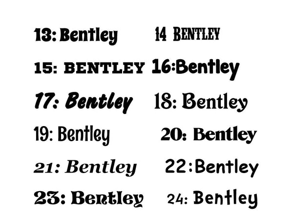 Personalised Names - 10cm high for the uppercase letter - Camden design and colour.