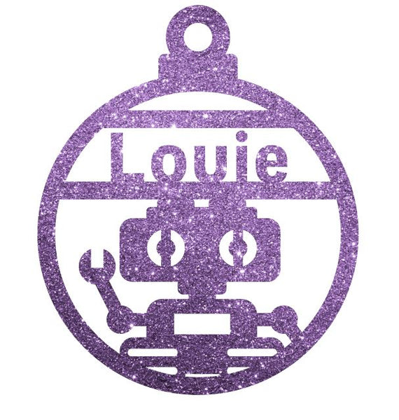 Robot Christmas Decoration - Personalised in any name