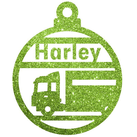 Truck Christmas Decoration - Personalised in any name