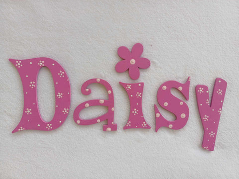 Daisy - small letters suitable for a door.