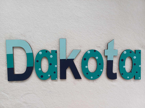 Dakota - small letters suitable for a door.