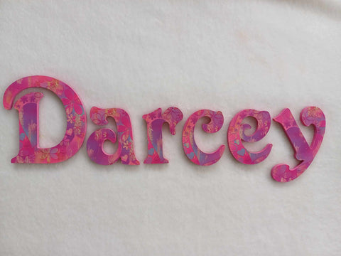 Darcey - small letters suitable for a door.