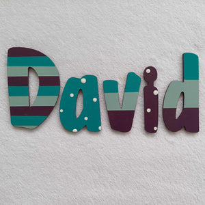 David - small letters suitable for a door.