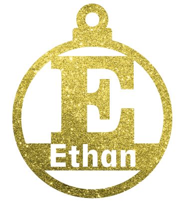 Letter E Christmas Decoration - Personalised in any name