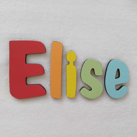 Elise - small letters suitable for a door.