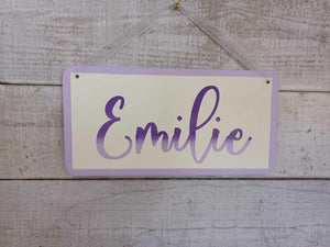 Name Plaque in Purples - Made to order