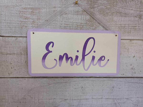 Name Plaque in Purples - Made to order