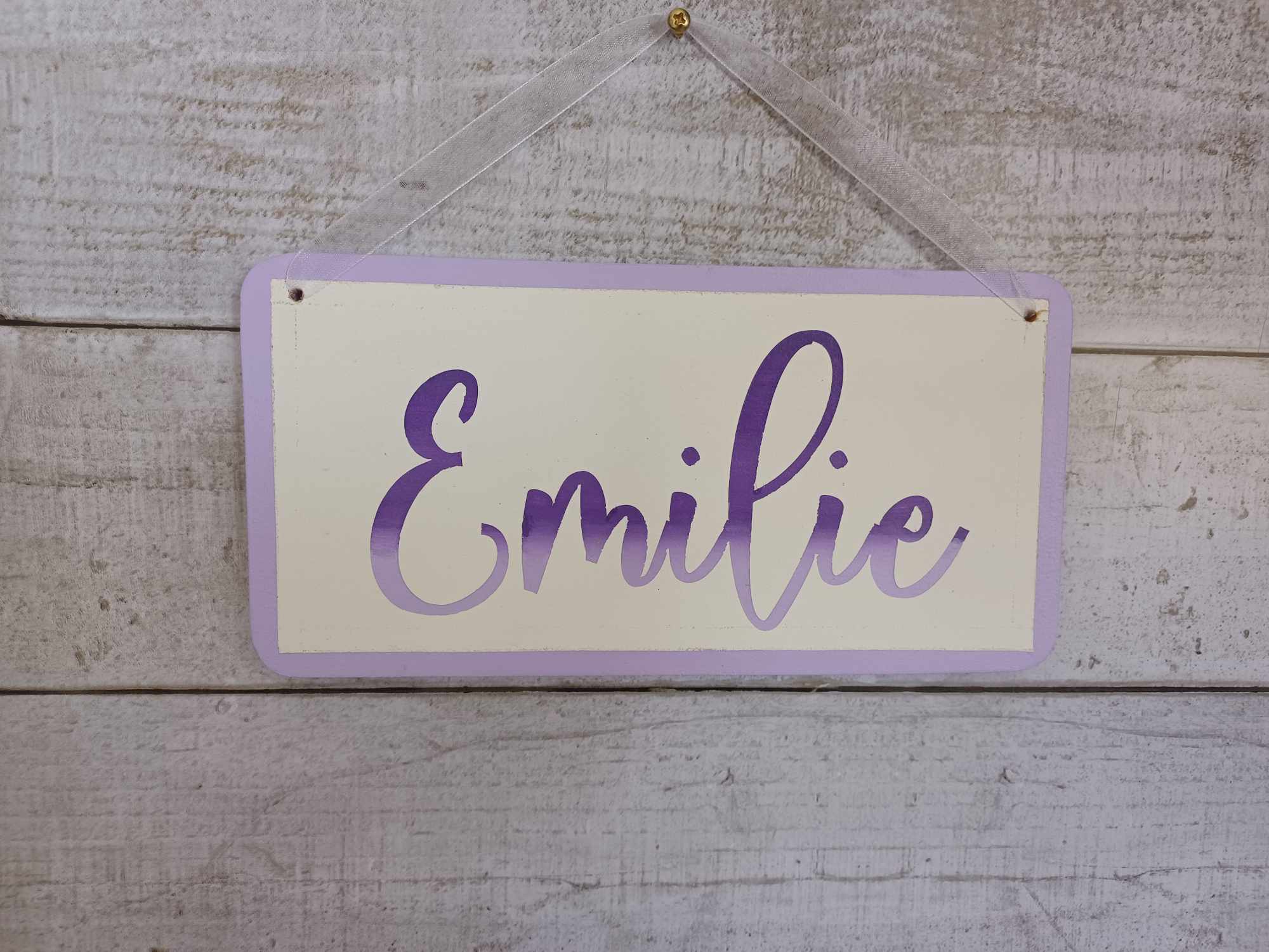 Emilie Name plaque