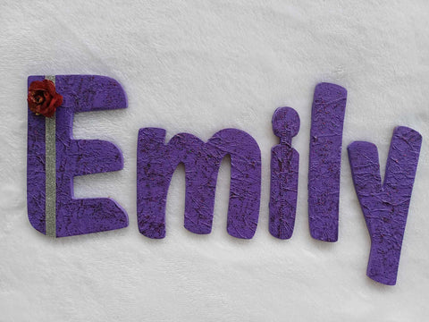 Emily small letters suitable for a door.