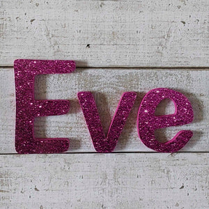 Eve - small letters suitable for a door.