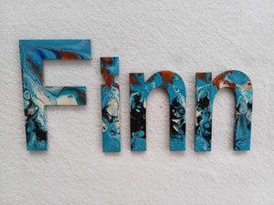 Finn - small letters suitable for a door.