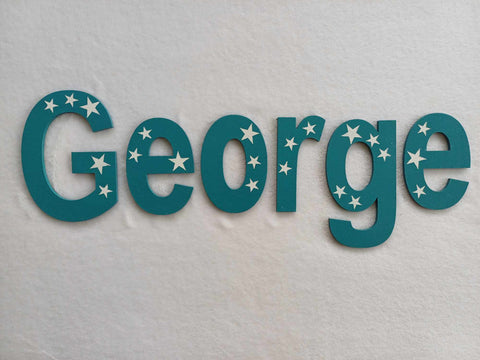 George - small letters suitable for a door.