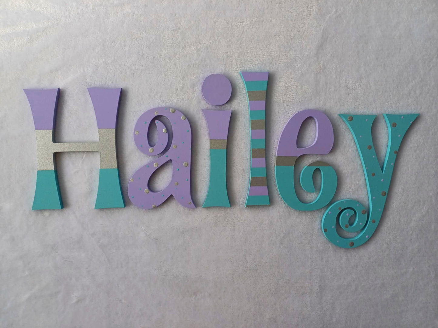 Personalised Names - 15cm high for the uppercase letter - Blayke design and colour.