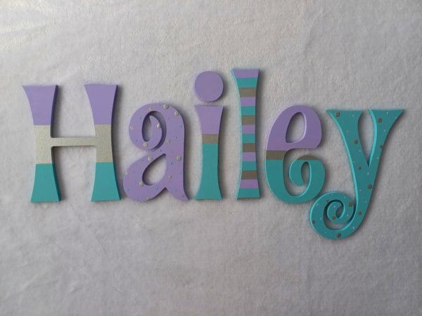 Personalised Names - 15cm high for the uppercase letter - Blayke design and colour.