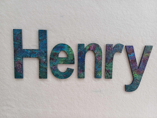 Henry - small letters suitable for a door.