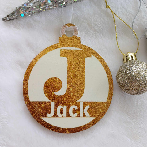 Letter J Christmas Decoration - Personalised in any name